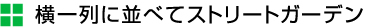 横一列に並べてストリートガーデン