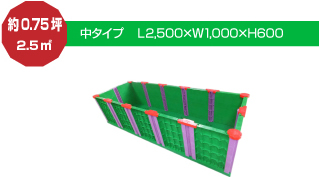 約0.75坪2.5立法メートル